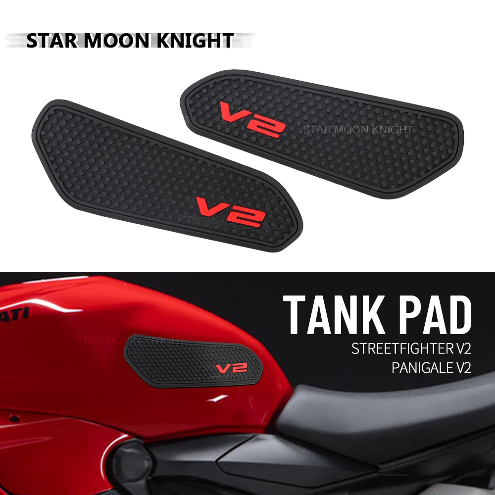 

For Ducati Streetfighter V2 Panigale V2 2020- Motorcycle Side Fuel Tank Pad Tank Pads Protector Stickers Knee Grip Traction Pad