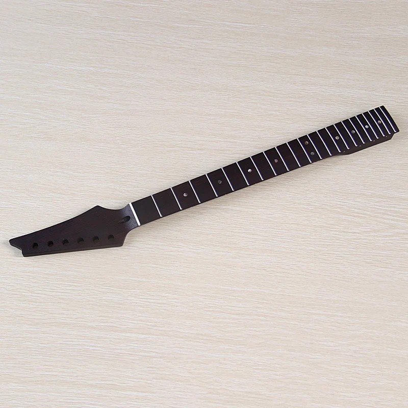 Wenge Wood Electric Guitar Neck 6 String 22 Frets Matte Finish 5.6cm Heel Width DIY Guitar Parts Brown