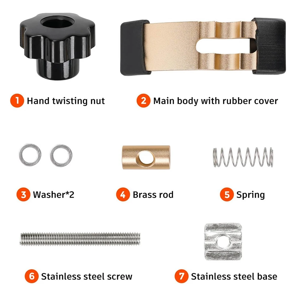 ABJT 2PCS Mini Hold Down Clamp Kit, CNC Router Clamp for Woodworking and Metalworking, with 3018 CNC Router Machine