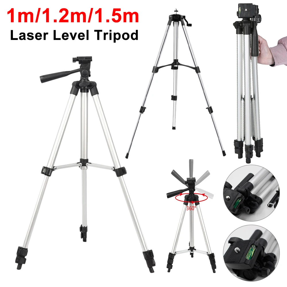 1m Laser Level Tripod Aluminum Alloy Adjustable Height Laser Level Tripod Adjustable Self Height Thicken