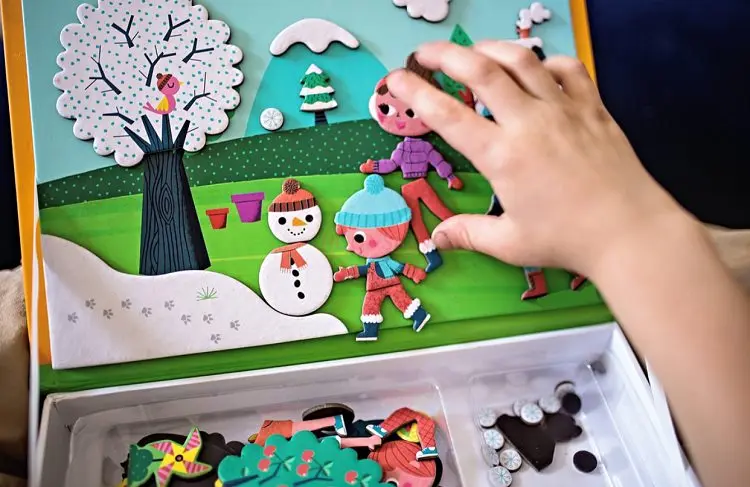 1 صندوق لغز مغناطيسي للأطفال لعبة ألغاز المهرج المغناطيسي #5