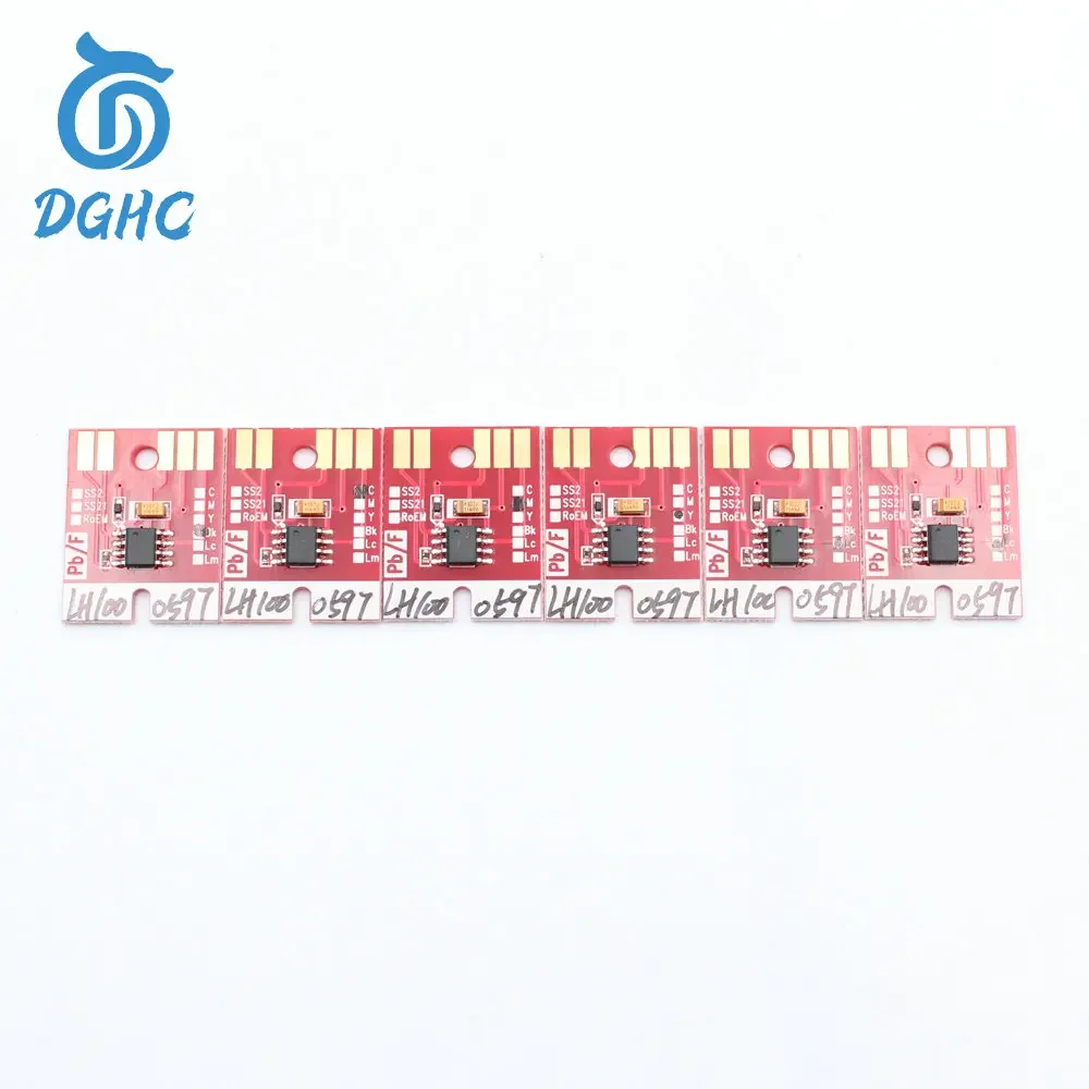 6pcs (BK/C/M/Y/WH/WH) For Mimaki LH-100 0597 chips for Mimaki UJF3042 UJF6042 Permanent chip LH100 spc 0597 Auto Reset Chips