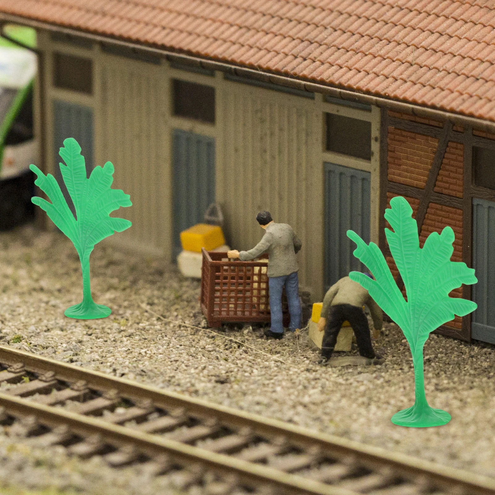 50 Pcs 마이크로 풍경 나무 장난감 Diy 모델 식물 인공 모래 테이블 나무 기차 건축 모델