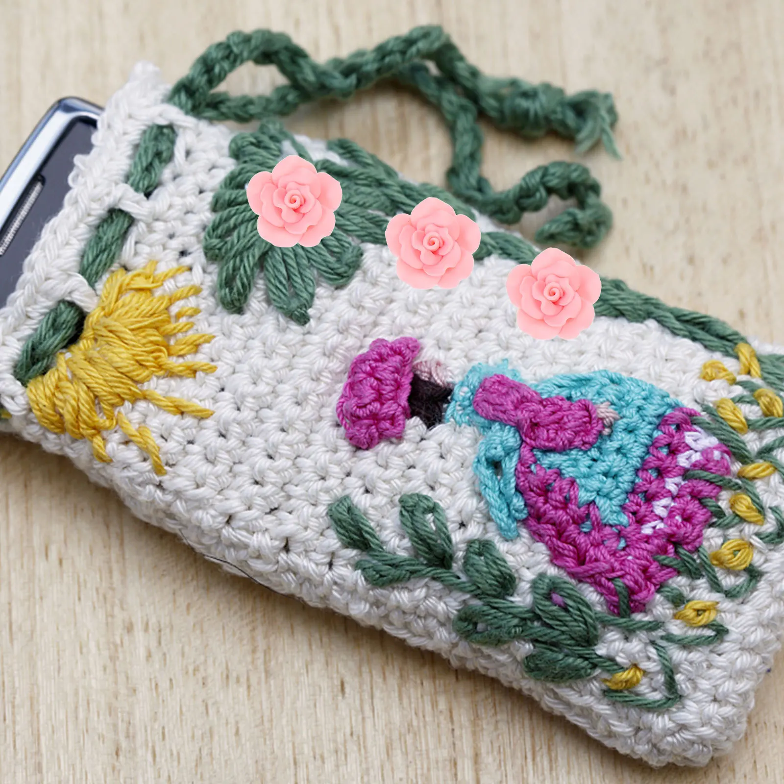 ชุดแผ่นปะดอกไม้ดินปั้น 3 มิติ 28 ชิ้น สำหรับงานประดิษฐ์ DIY ตกแต่งเคสมือถือ อุปกรณ์ทำเครื่องประดับ จี้ตกแต่งเคสมือถือ