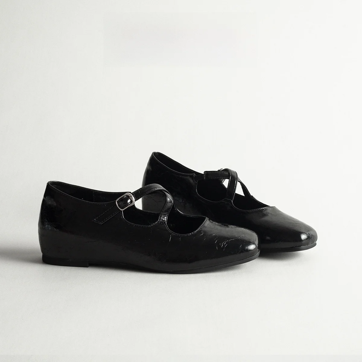 genuine-leather-retro-mary-jane-flat-shoes-women's-versatile-cross-strap-square-head-ballet-dance-single-shoes-spring-fashion