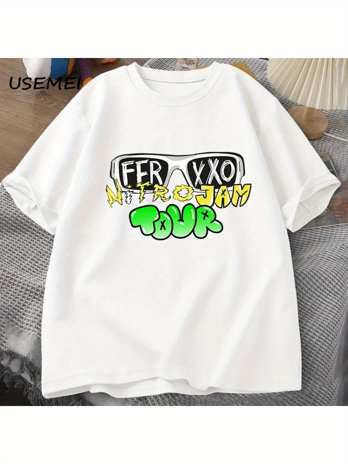 Feid Ferxxo T Shirt Men Women 90s Rapper Men's T-shirt Summer Cotton Short Sleeve Tee Unisex Streetwear Men's Oversize T-shirts