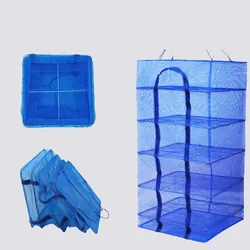 3 Layers Nylon Drying Net Fish Net Drying Rack Hanging Anti-fly Cage for Vegetable Fruit Meat PE Dryer Net Household Fish Net