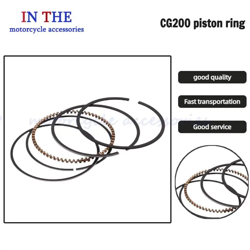 

Motorcycle Piston Kit Gasket Kit Set Piston Ring for Honda CG200 STD Refitted Enlarged Cylinder Kit