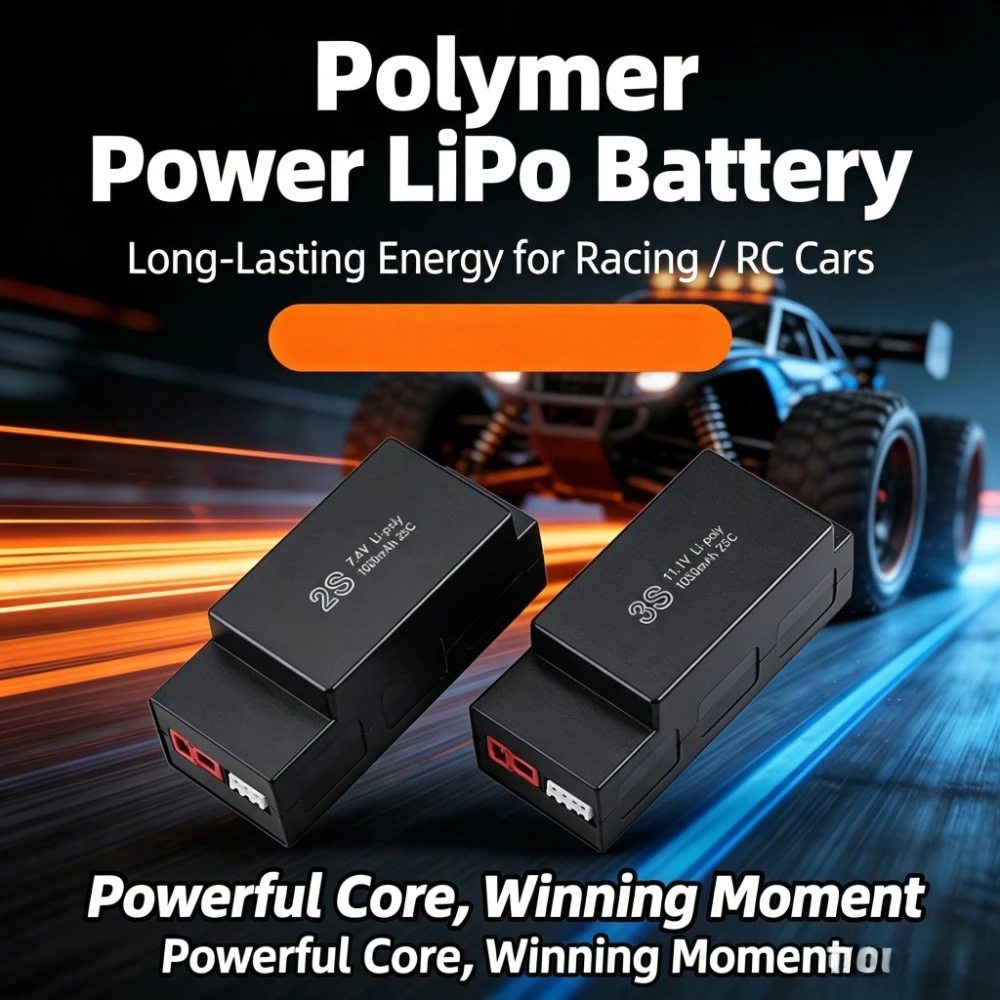 7.4V 11.1V 1050mAh 25C 2S 3S Li-ion Replacement Battery for MJX 16207 16208 16209 16210 RC Remote Control Car Off-road Truck