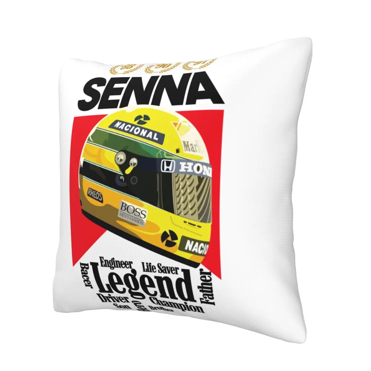 Ayrton Senna Helmet The Legend formula 1 F1 drive to survive helmet Cushion Cover Gift Throw Pillow Case Cover for Home Printing