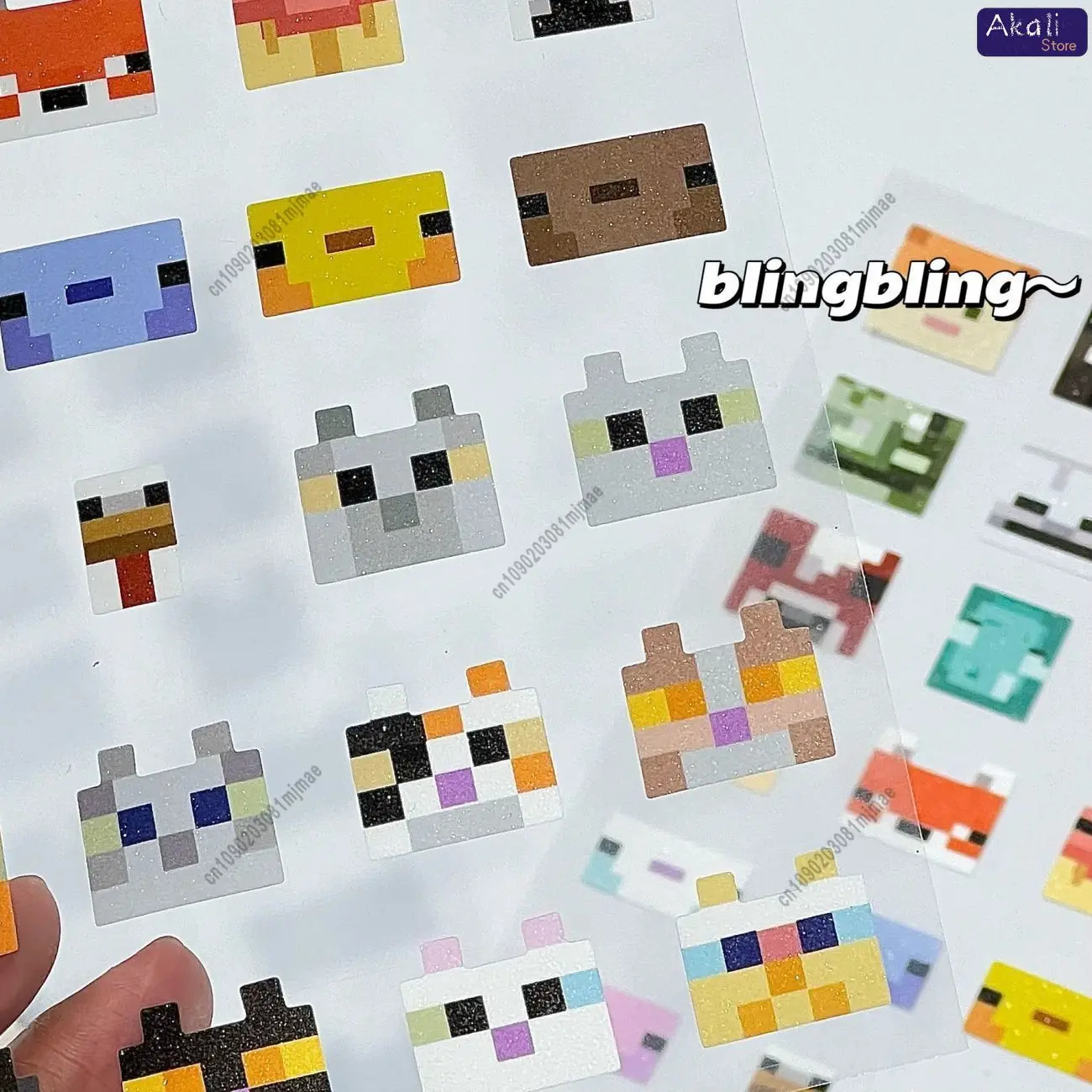 

Набор блестящих наклеек в стиле пикселей, милые декоративные наклейки «сделай сам», для ноутбука, телефона, ноутбука, скрапбукинга, детский подарок, принадлежности для рукоделия