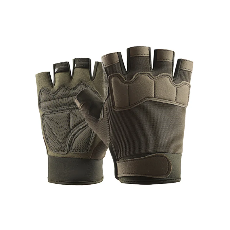 في الهواء الطلق التكتيكية نصف اصبع قفازات الذكور المضادة للانزلاق التدريب نصف يتعرض إصبع اللياقة البدنية القتالية المضادة للانزلاق ومقاومة للاهتراء