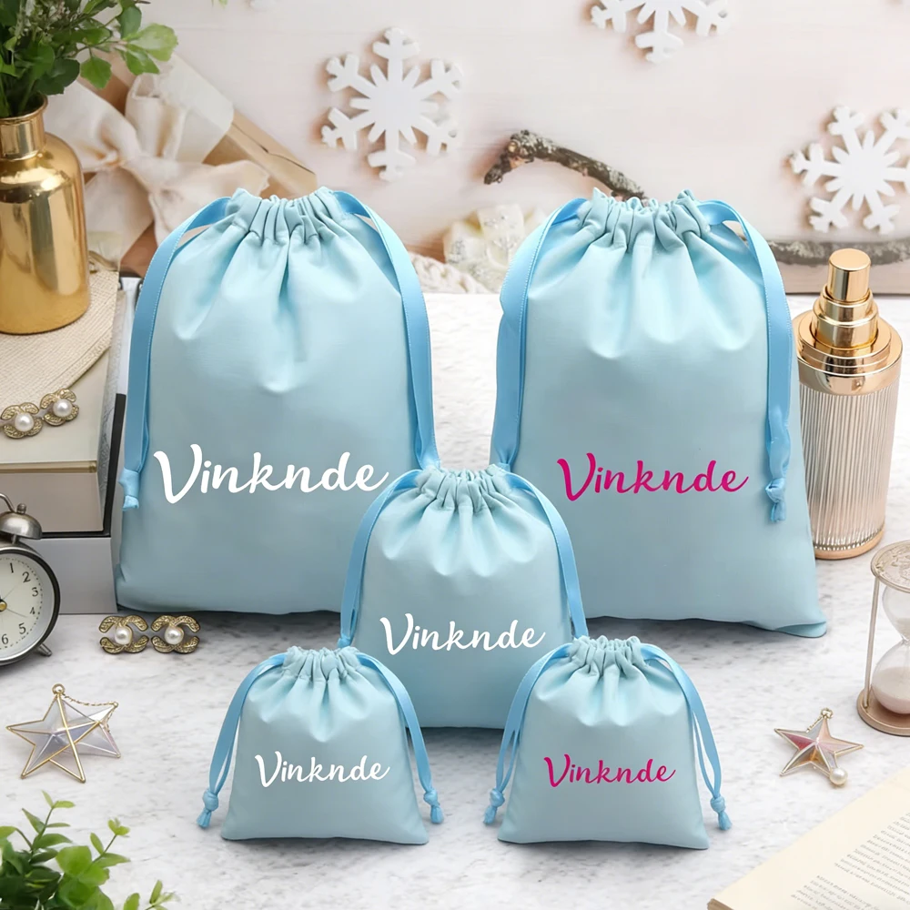 

100Pack Custom Logo Jewelry Flannel Cotton Gift Bag Velvet Suede Ribbon Drawstring Pouch For Ring Earrings Stud Travel Organizer