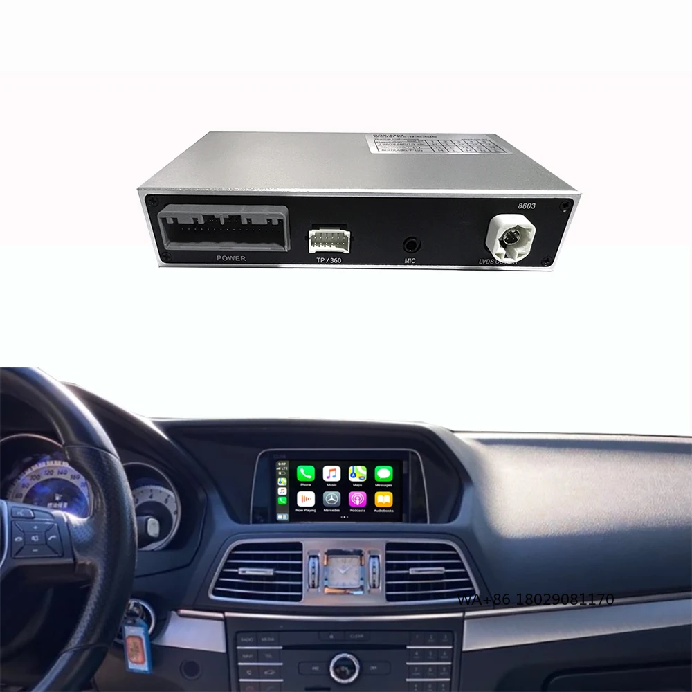 

Plug Play Android Auto for W212 NTG 4.5 2011-2014 Round Display Mirror Link Wireless CarPlay