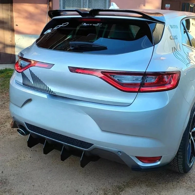 High Quality Rear Bumper Lower Diffuser Spoiler Guard Protector Cover Body Kit Exterior Tuning Auto Accessories Fit Megane GT Li