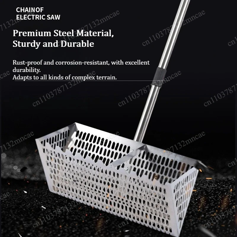 Stainless Steel Beach Shovel & Sand Sieve, Detachable Multi-function Shark Tooth Rake,  Seaside Treasure Hunting Shelling Tool