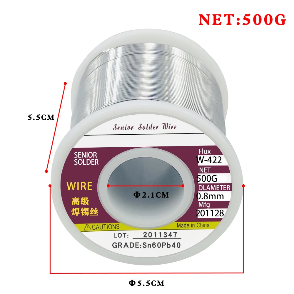 200g 500g Tin Wire  Soldering Wire with Flux  Melt Rosin Core Solder Roll No-clean High Quality for Electrical Repair,IC Repair