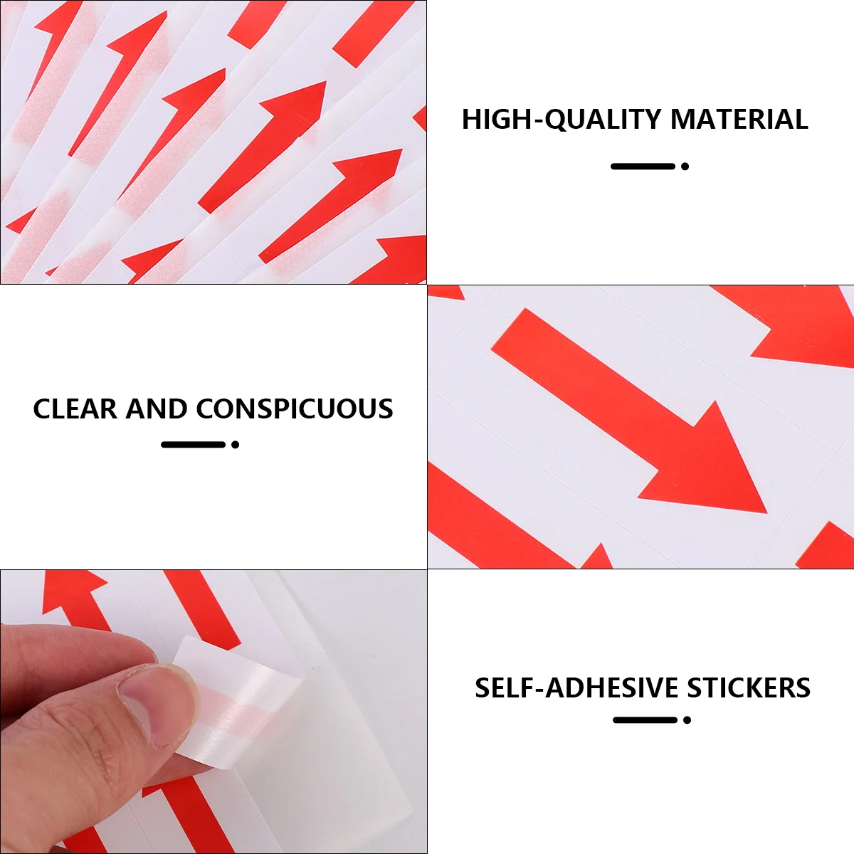 

500pcs Arrow Sticker Red Indicator Tag for Shop Direction Label Self Adhesive Removable Upward Stickers Vinyl Paper