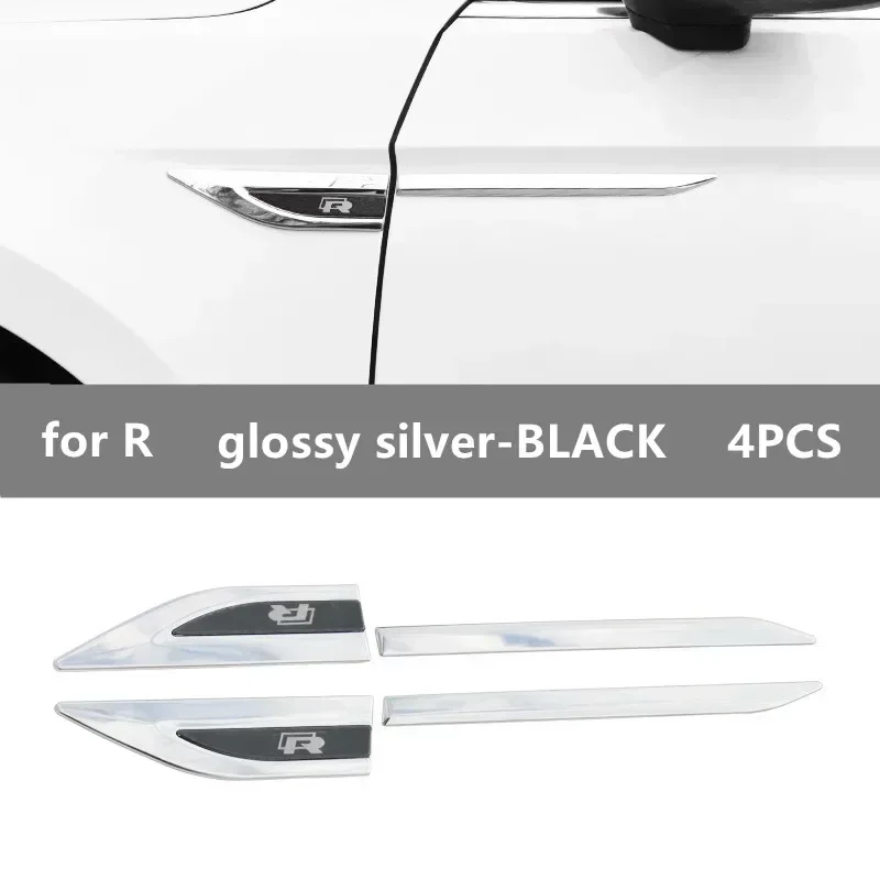 

4PCS Car Side Doors Blade Emblem Badge Car Stickers for VW Volkswagen R Rline Golf 6 Golf 7 MK7 Tiguan Polo Jetta MK8 Passat CC