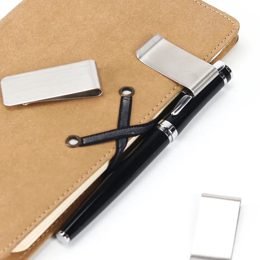 محفظة نقود نحاسية صلبة عتيقة للرجال ، حامل مشبك معدني لفاتورة النقود ، مجلد بطاقات الهوية الائتمانية ، محفظة صغيرة للرجال ، بسمك