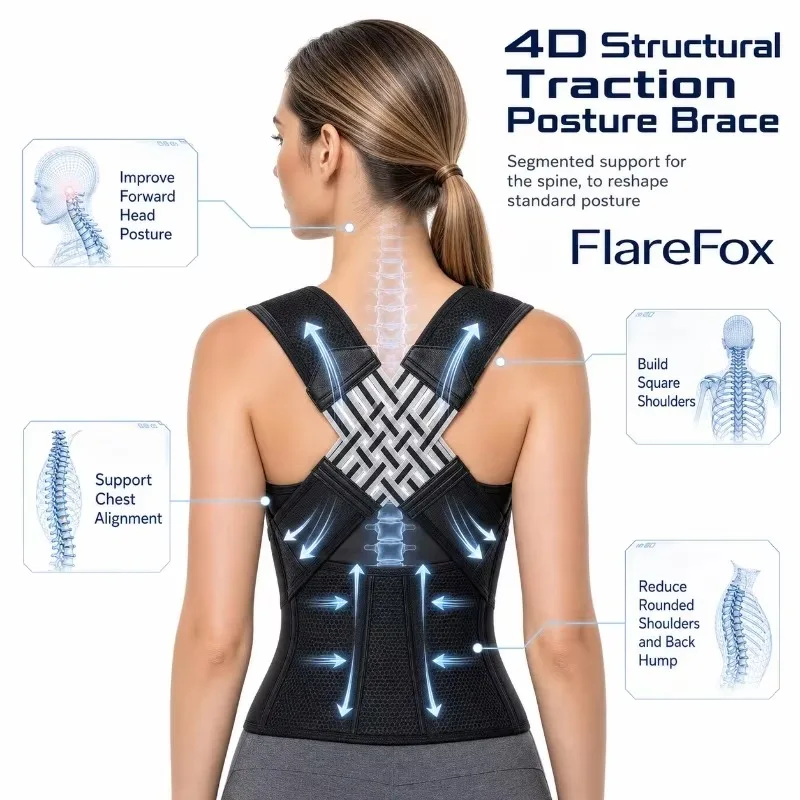 Adjustable Posture Corrector for Men Women Breathable Back  Elastic Strap Hunchback Correction Belt for Office Student Daily Use