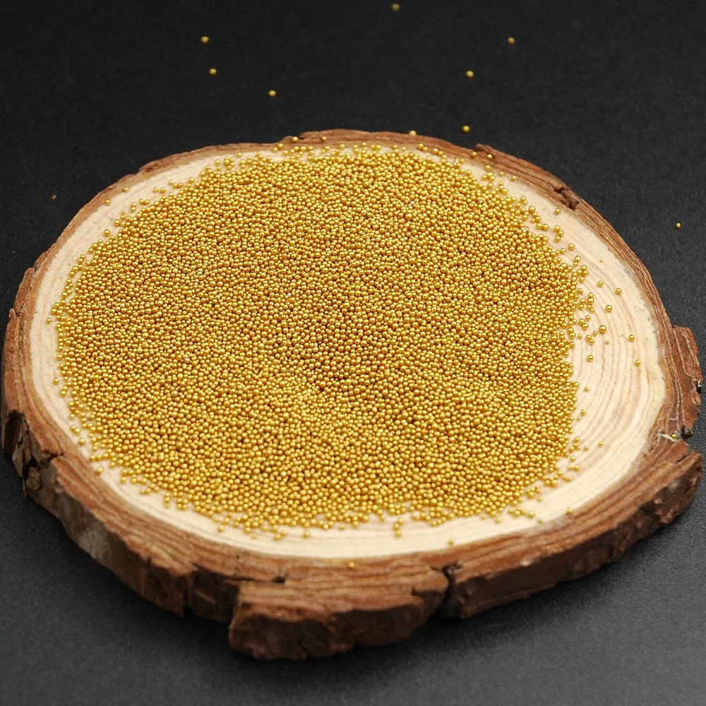 Wholesale! 450g/bag 0.6-0.8mm Nail Art Microbeads Small Glass Beads Golden Caviar Beads DIY Nail Art Decoration Accessories - view 2