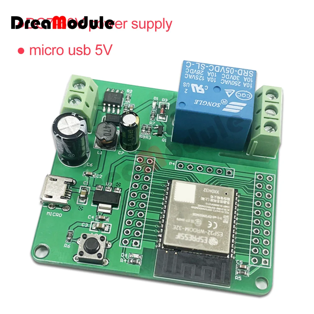 ESP32-WROOM Development Board Single Relay Module DC7-60V Suitable for ESP32 Secondary Development Smart Home Wireless Control