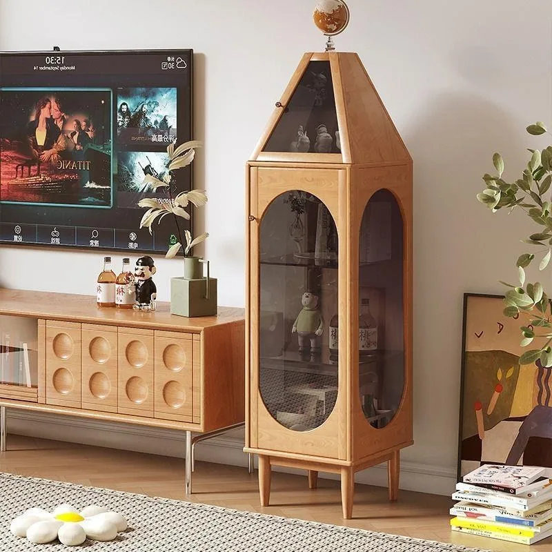 For Solid Wood Chest, Living Room Locker, TV Side Cabinet Against The Wall, Vertical Cabinet, Bedroom Storage