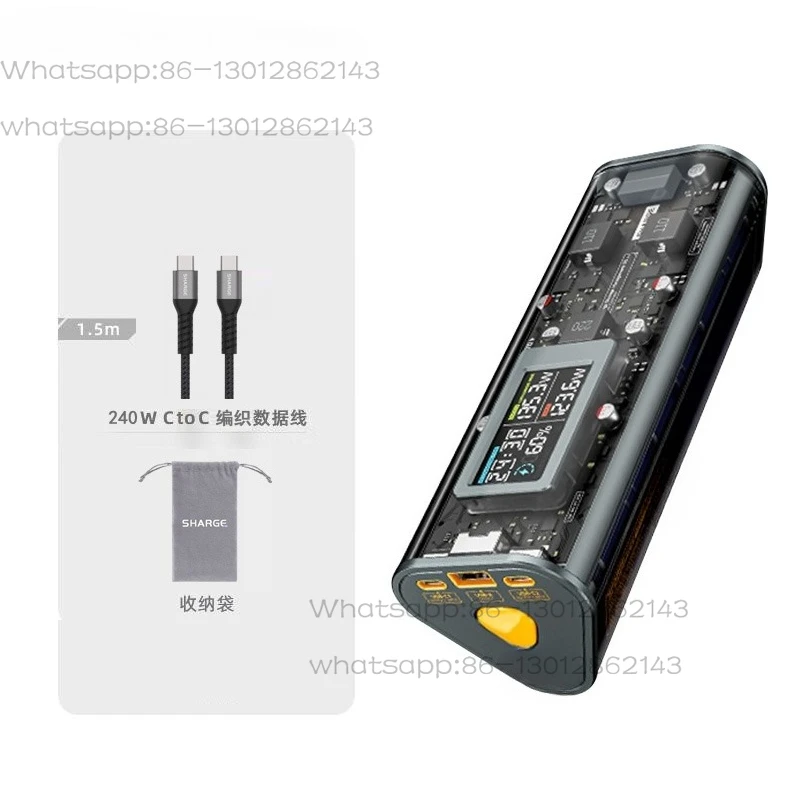 2025  New 1pcs  170W prism 24000mAh super mobile power supply three-port 2C1A supports PD3.1 power bank