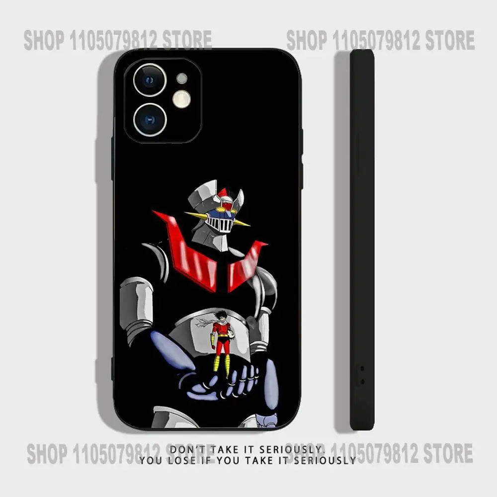 Coque de téléphone UFO r-robot g-ororak pour iPhone 17 16,15,14,13,12,11,Pro,XS,Max,XR,Plus,Mini en Silicone souple noir, antichoc