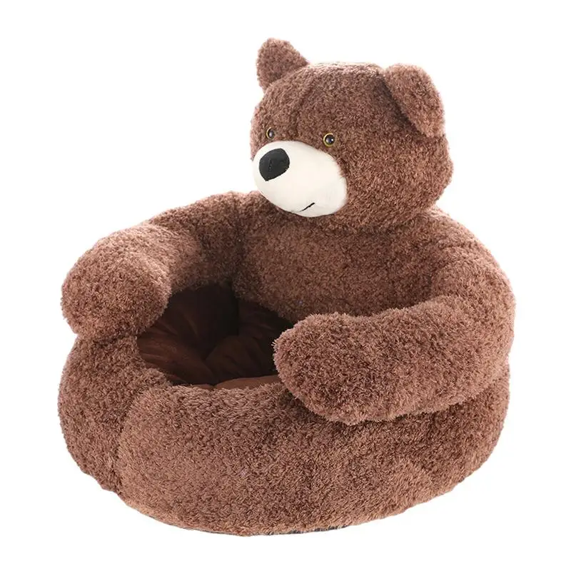 Bear Hug Dog Bed PP cotton Washable Pet Beds  Cute Cuddler Bear Cat Dog Sleeping Mat with Non-slip Bottom for Indoor Outdoor pet