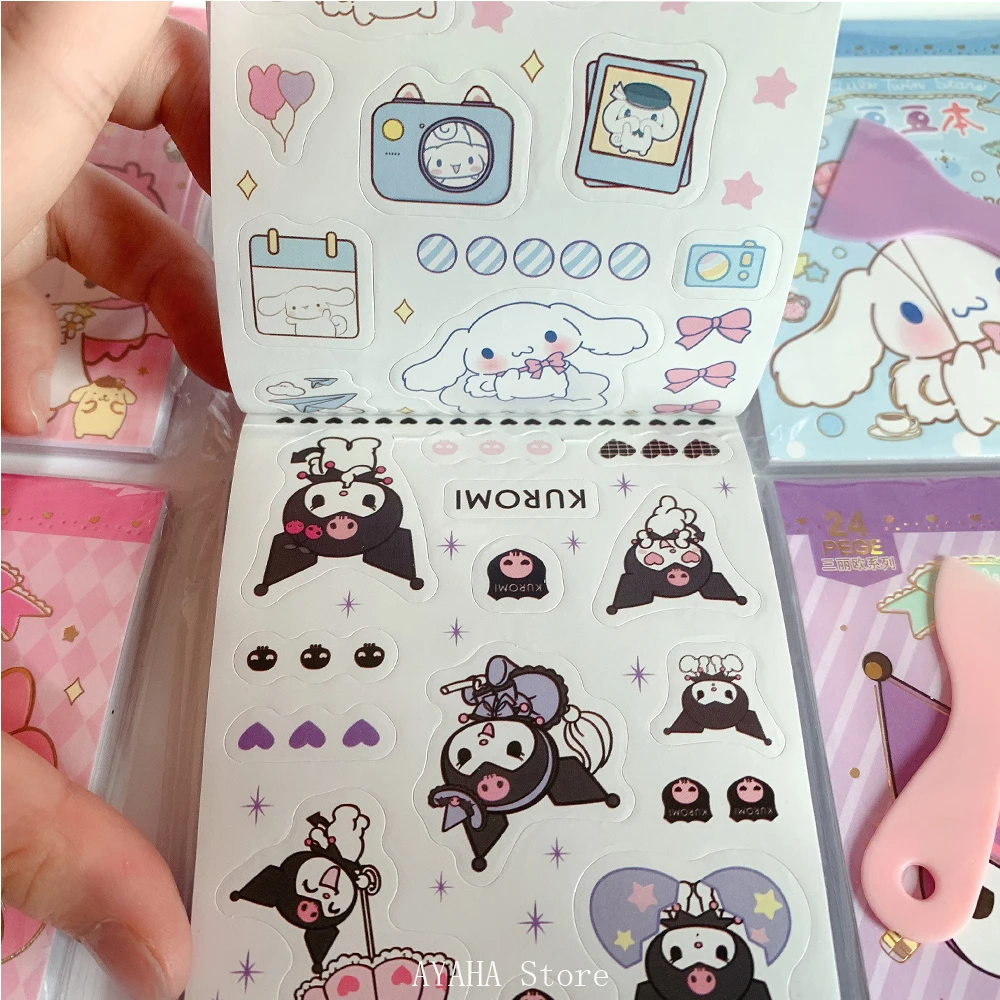 Cute Sanrio Stickers Books Kawaii Girls Kid Cartoon Decoration Decal Waterproof DIY Planner Diary Laptop Anime Aesthetic Sticker