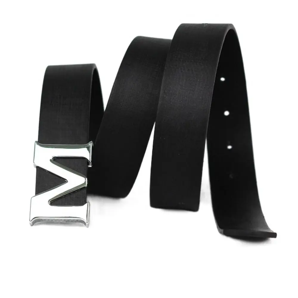 Fashion Ins Metal Buckle Wide Side PU Leather All-match Women Waist Belts Korean Waistbands Men Waist Belts Letter M