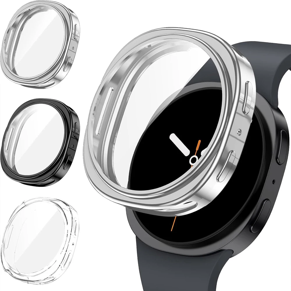 Screen Protector For Samsung Galaxy watch 8 Case 44mm 40mm Accessories Band Shockproof Soft TPU Bumper shell Galaxy watch8 cover