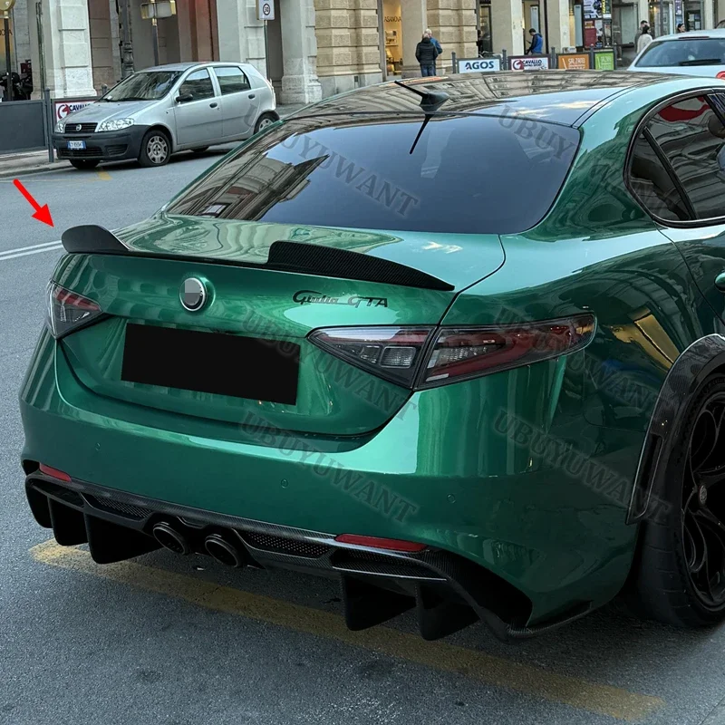 Für Alfa Romeo Giulia Sport Styling Heckklappen-Spoiler aus Kohlefaser Flügelspoiler Auto-Styling