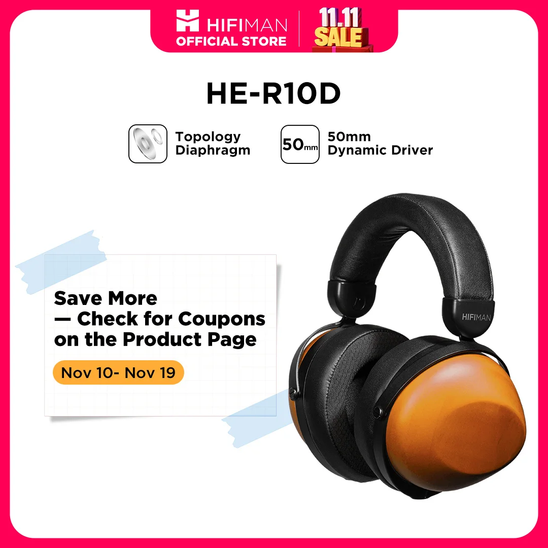 HIFIMAN HE-R10D Auriculares intrauditivos con controlador de topología dinámica para el hogar, el estudio y la grabación, versión inalámbrica y con cable