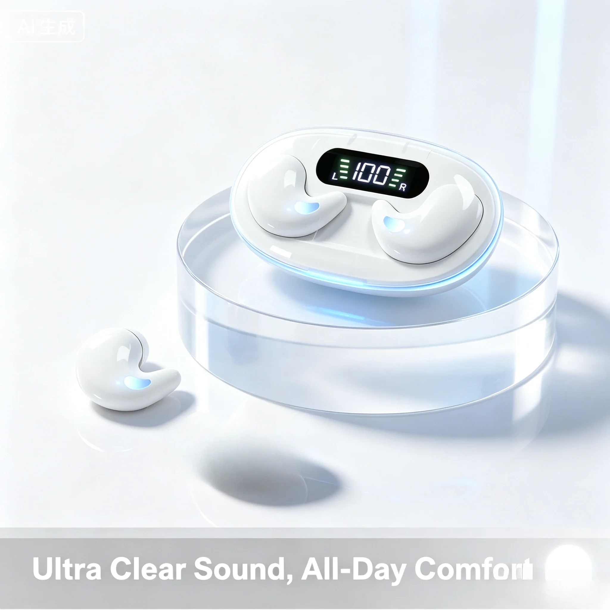 TWS Fone Bluetooth Earbuds Wireless Earphones Provide Natural Vocal Performance Compact Shell Reliable Signal for Commuting