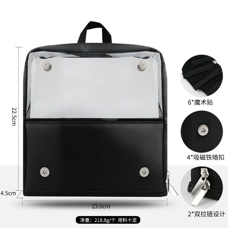 Stand-up Makeup Brushes Storage Bag Foldable Clear Makeup Brush Tools Organizer Large Capacity Cosmetic Tools Bag with Dividers