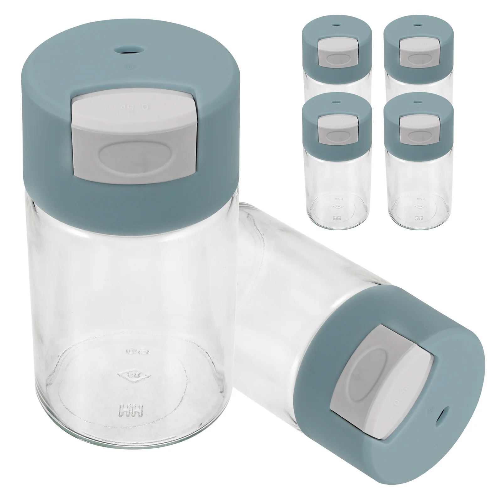 

6 Pcs Seasoning Jar Set Pepper Shaker Glass Spice Multifunction Salt and Shakers Bottle