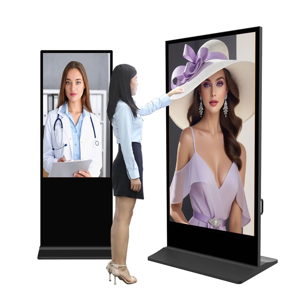 Indoor Android Touch Screen Kiosk Infrared Touch Screen Floor Standing LCD Digital Signage Interactive Digital Signage