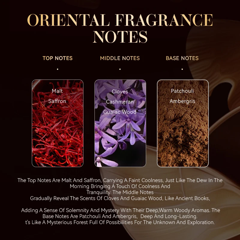 Perfume de Carnaval de medianoche de 100ml, fragancia duradera, fragancia de madera, elimina el olor, atmósfera de citas, Perfume encantador para el cuerpo para hombres
