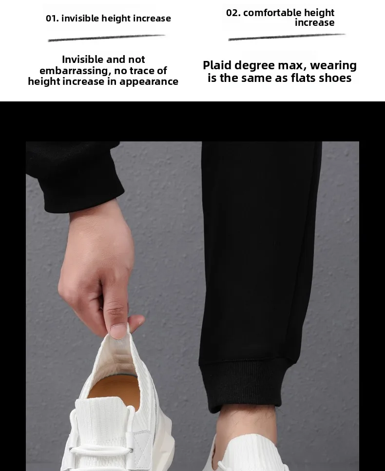 Herren-Sneaker mit Erhöhung, Freizeitschuhe mit 8 cm Höhengewinn, atmungsaktive 6 cm Erhöhungsschuhe für den Sommer – Detail 4
