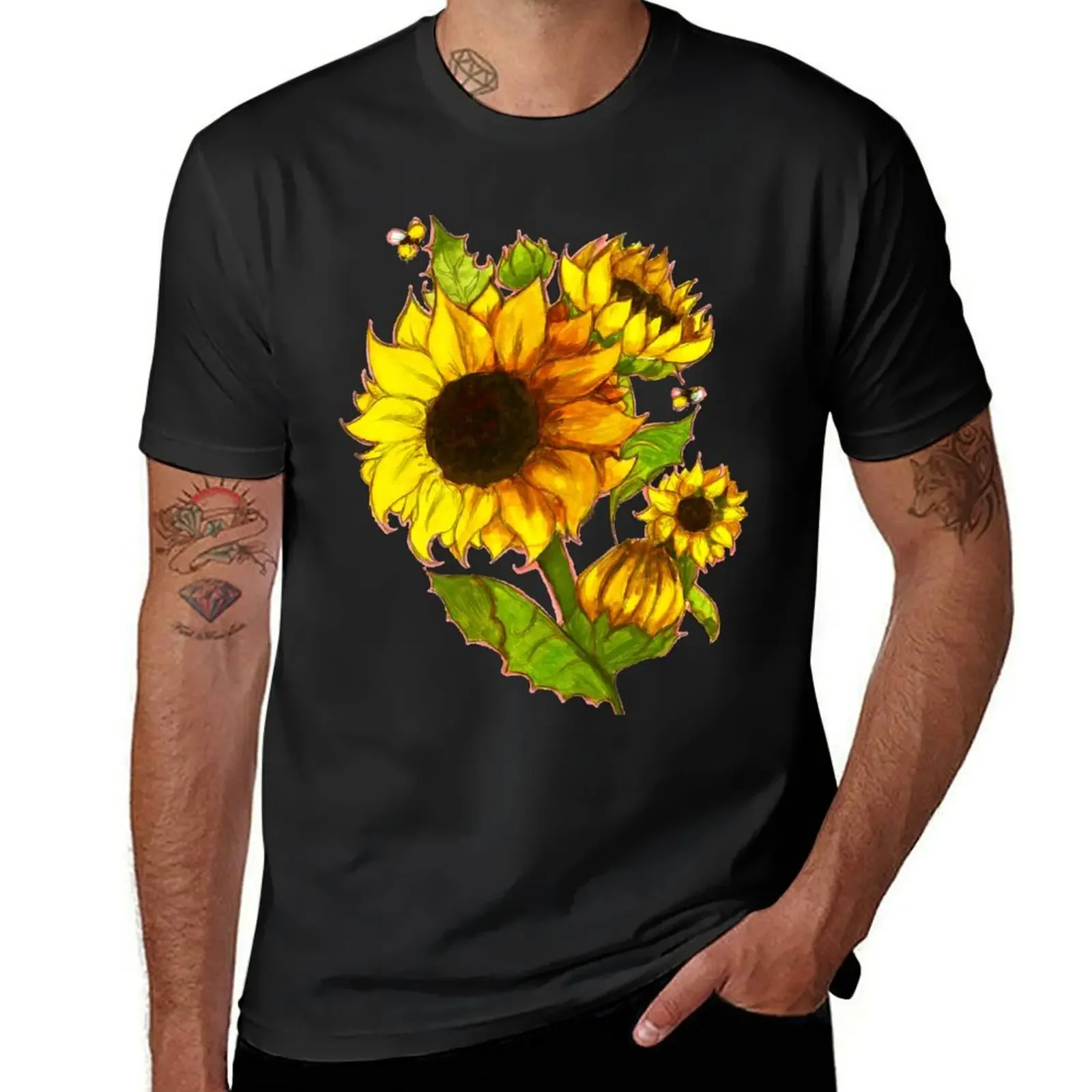 

Sunflowers T-Shirt blanks for a boy animal prinfor boys quick-drying mens t shirts top quality