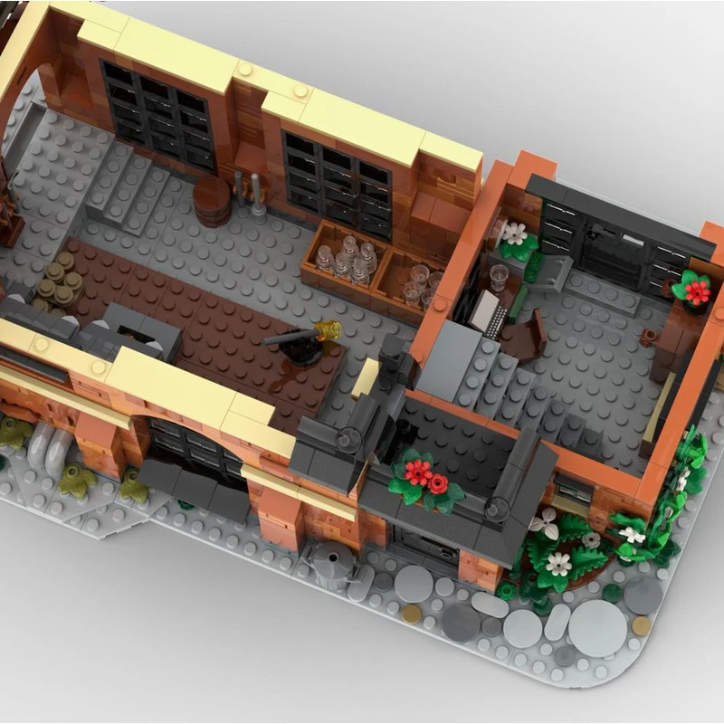 نموذج بناء المدينة Moc قوالب بناء مصنع الزجاج نموذج التكنولوجيا وحدات كتل هدايا عيد الميلاد اللعب لتقوم بها بنفسك مجموعات التجميع