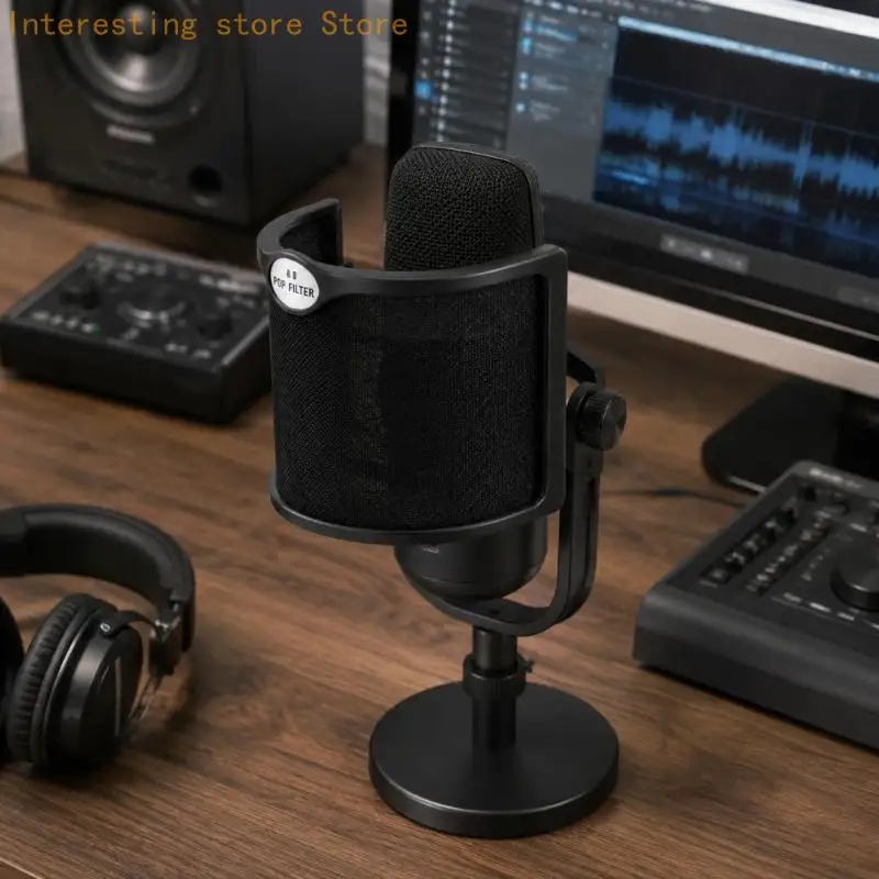 Vorderer Aufnahmebildschirm mit Schnapphalterung für Podcast- und Sprachübungen 55KC – Detail 3