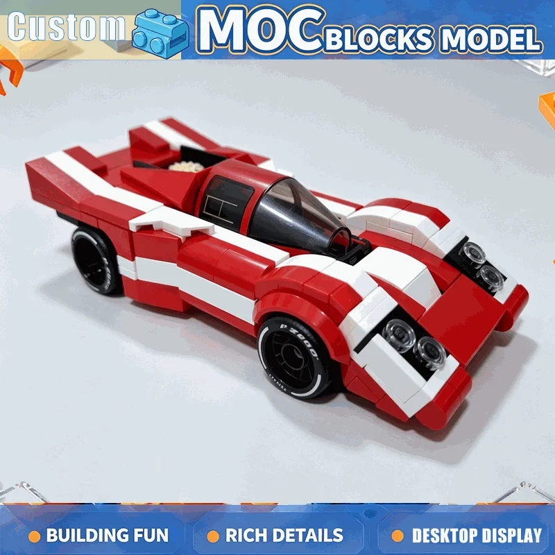 NEW 273PCS Classic Racing Sports Car Vehicle Model Building Blocks MOC Custom Puzzle DIY Creative Assembly Educational Toy Gift