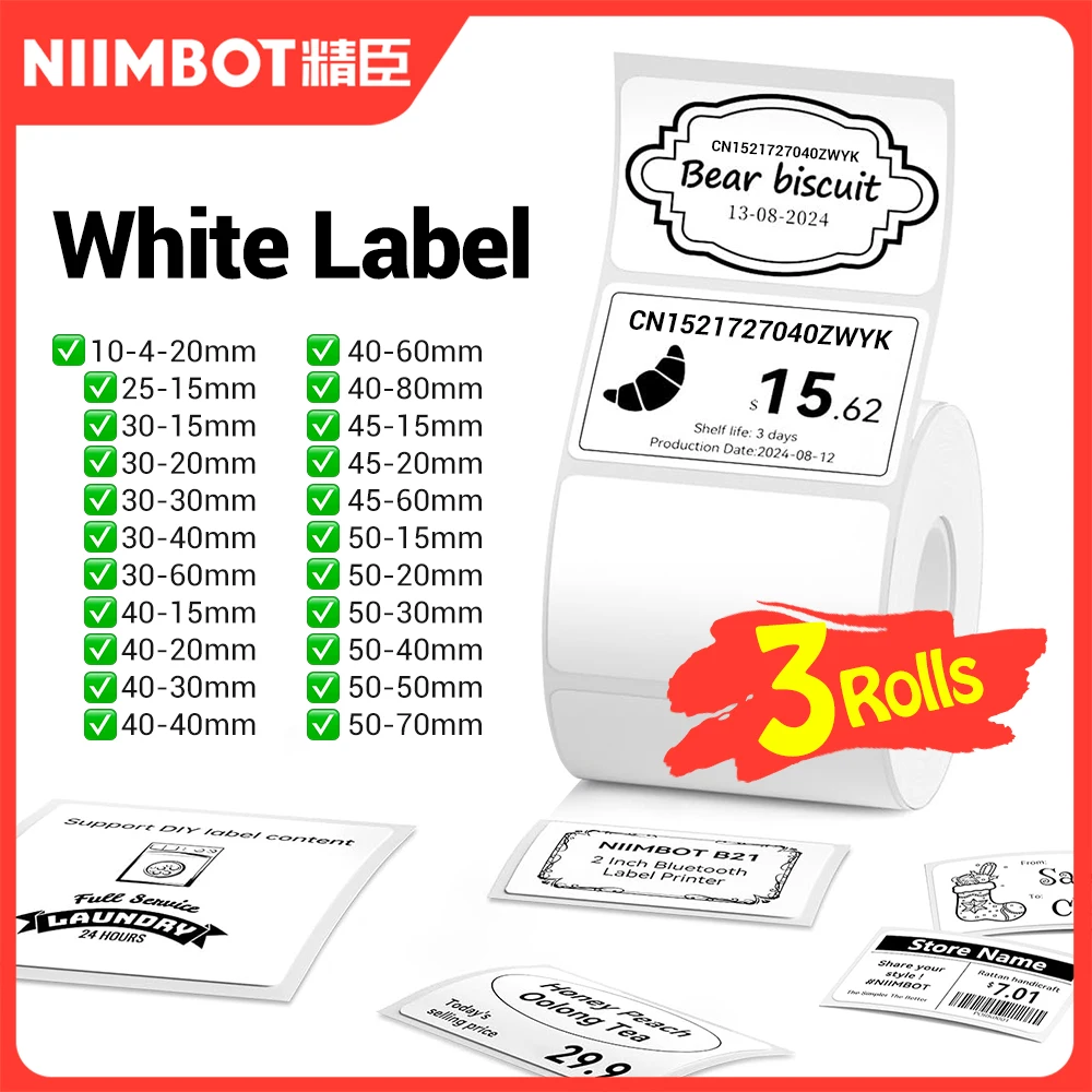 3-ロール-niimbot-サーマルホワイトラベル紙ロール-b1-b21-b21-pro-b3s-b31-ラベルテーププリンター用-防水、耐油、耐引裂性