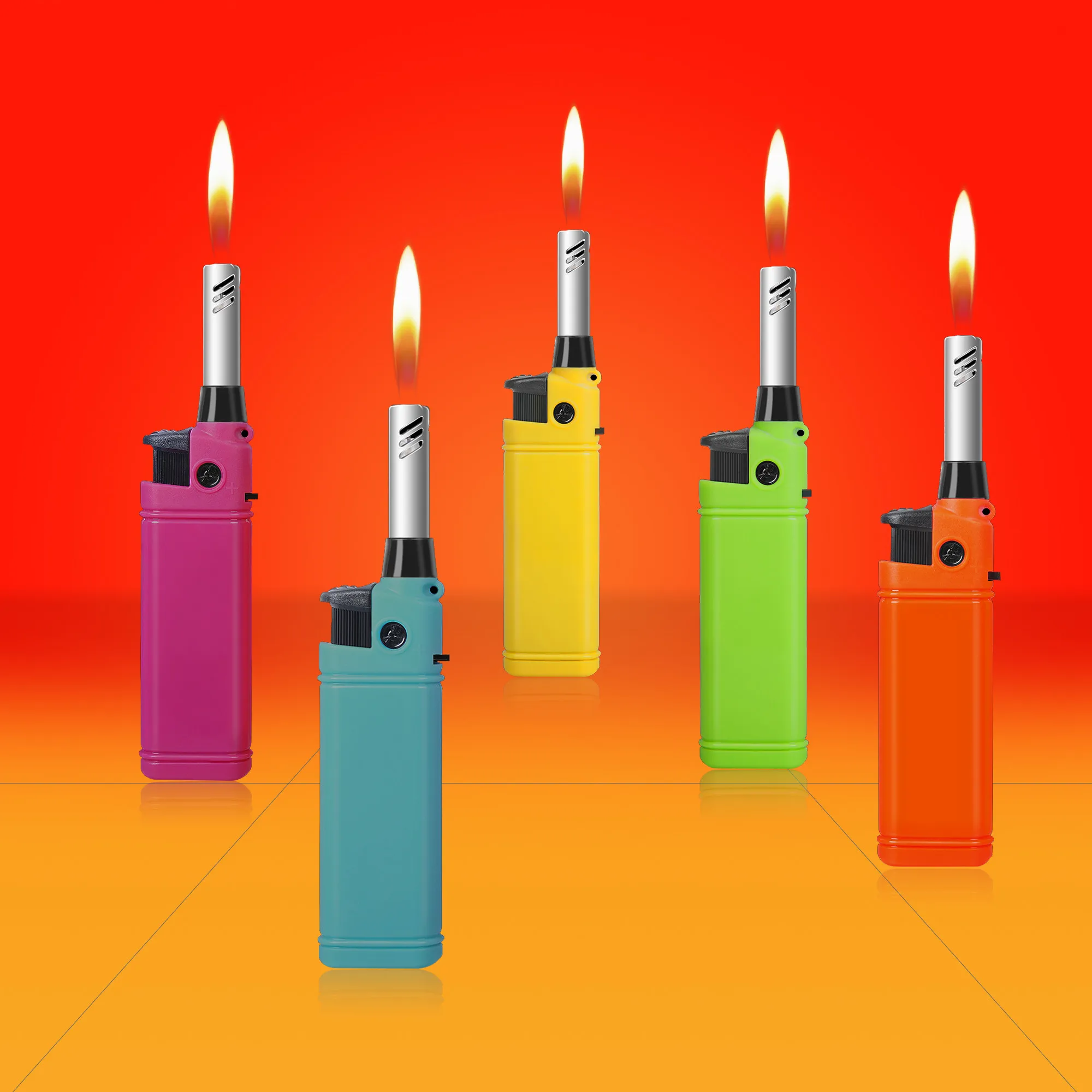 Mini Candle Lighter Multipurpose Lighter Utility Lighters with Extended Wand Handy Refillable for Kitchen Fireplace Pilot Light