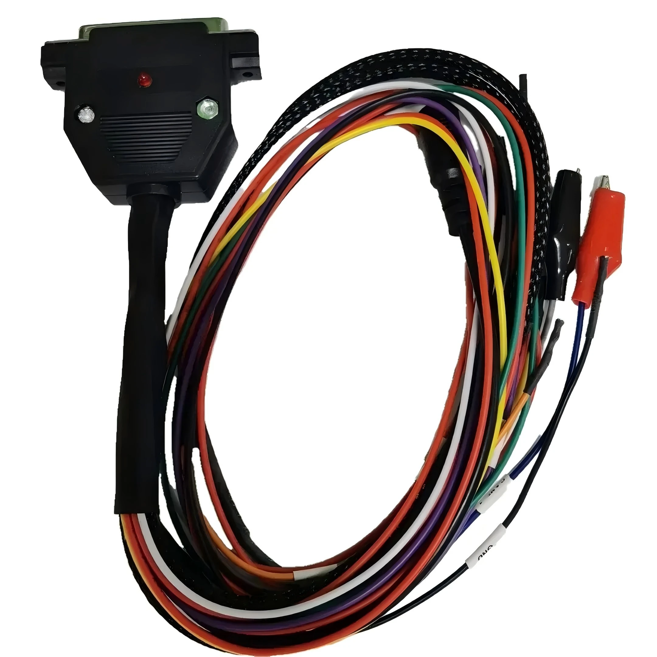 J2534 Device Diagnostic Cable 3LED Light Switch EU/US Plug Power Adapter Boot Bench Tool for VCI Read/Write ECU Tuning Tool