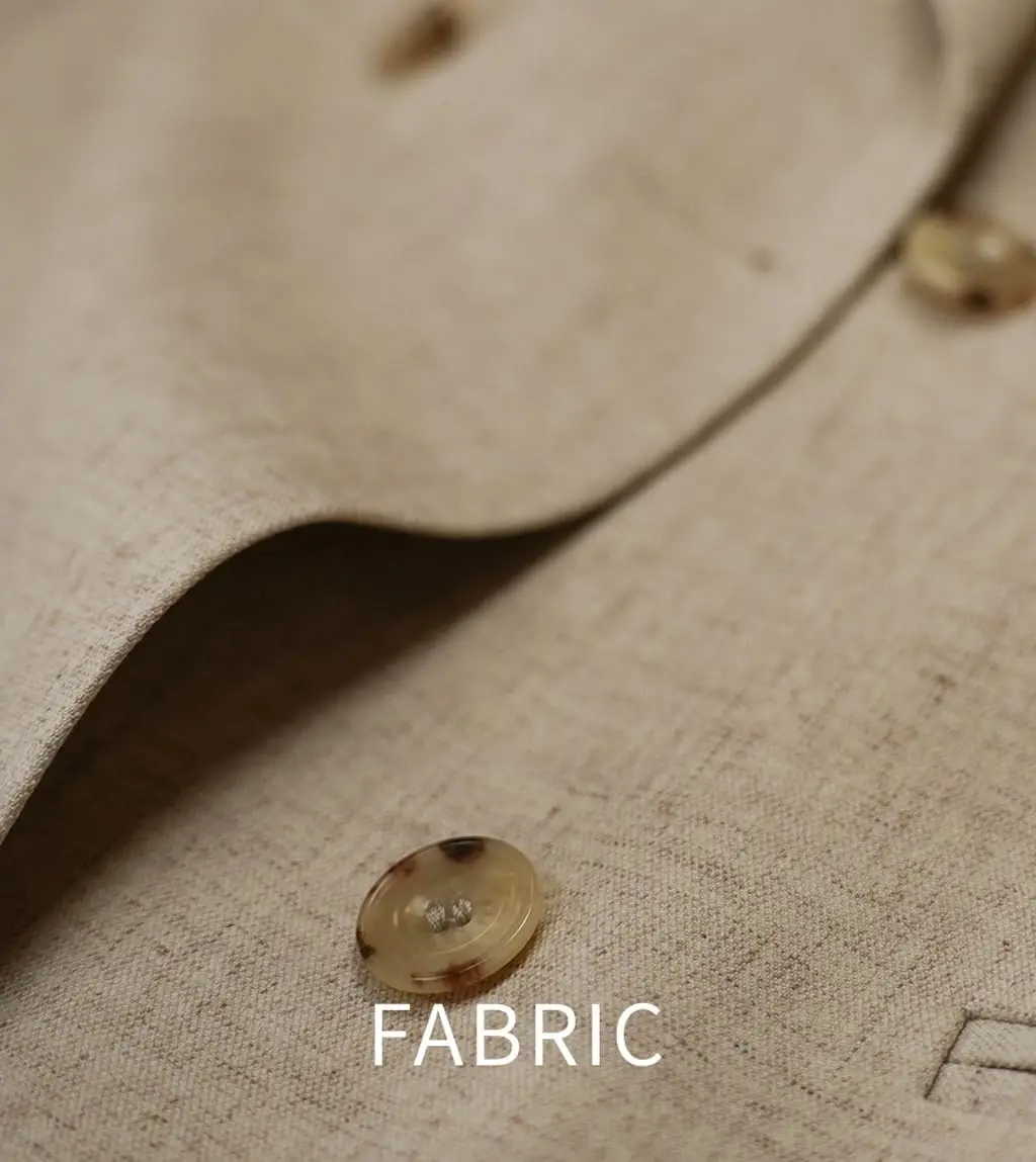 Men's suit coat linen solid color double breasted man Jacket Business casual party banquet suit groom suit Blazer